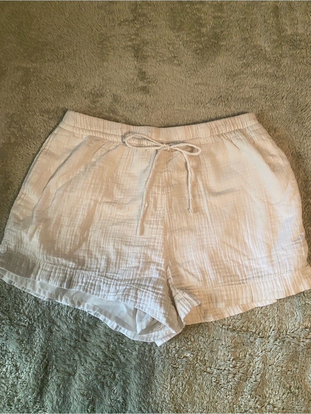 White beachy shorts